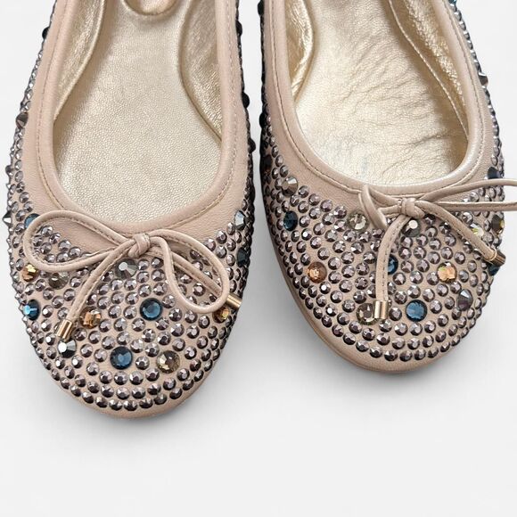Jimmy Choo Bow Crystal Ballet Flats – Luxe Sparkle / Y2K Glam, Size 36.5 (US 6.5 - Picture 3 of 8